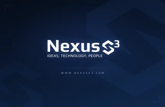 Nexus S³ brand wallpaper: the Nexus S³ logo on a dark navy background.