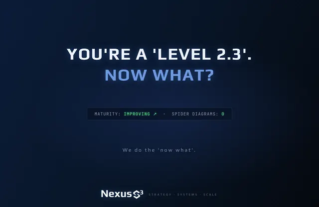 Nexus S³ wallpaper reading “You're a 'Level 2.3'. Now what?” Small print: We do the 'now what'.