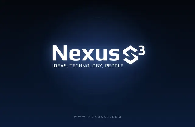 Nexus S³ hero wallpaper: the Nexus S³ logo on a dark navy background.