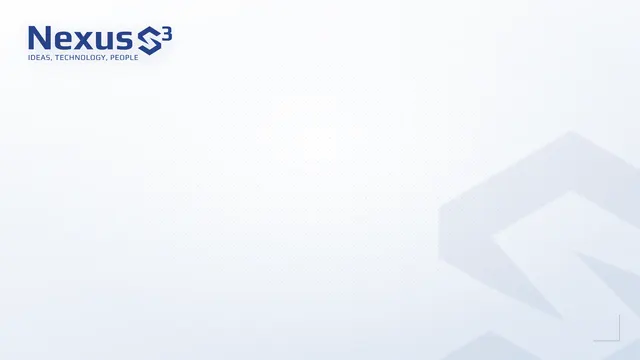Brand background, light: the Nexus S³ logo on a light background.